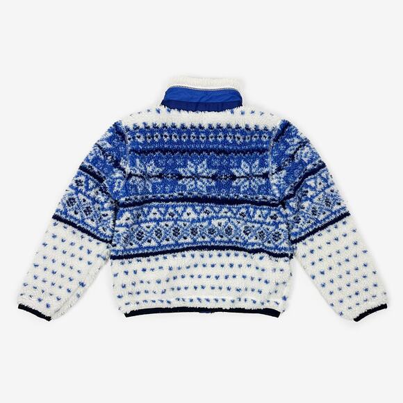 Polo Ralph Lauren Girls Fair Isle Teddy Fleece Jacket Kids Size 6X Snowflakes - Picture 2 of 2